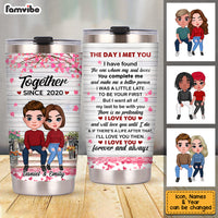 Personalized Couple The Day I Met You Together Since Steel Tumbler 22790 thumb 1
