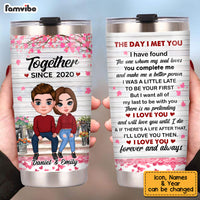 Personalized Couple The Day I Met You Together Since Steel Tumbler 22790 thumb 1