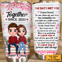 Personalized Couple The Day I Met You Together Since Steel Tumbler 22790 thumb 1