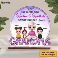 Personalized Grandma Side By Side Or Miles Apart Always Be Collected By Heart Wood Plaque 22792 thumb 1