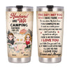 Personalized Couple Camping Partners For Life Steel Tumbler 22794 1