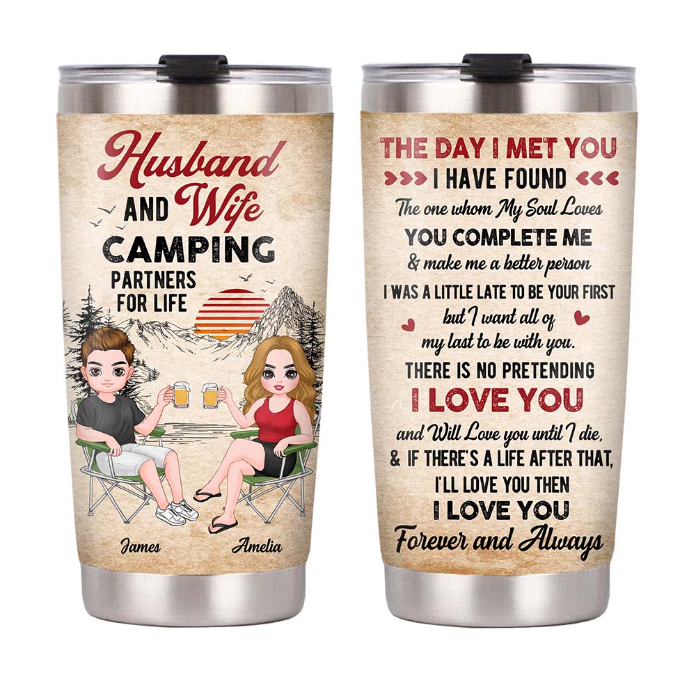 Valentine, Couple tumbler - Husband Wife Gift Personalized Couple