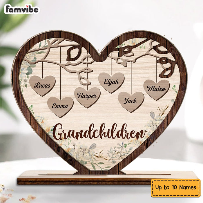 Personalized Grandma Heart Tree Wood Plaque 22798 1