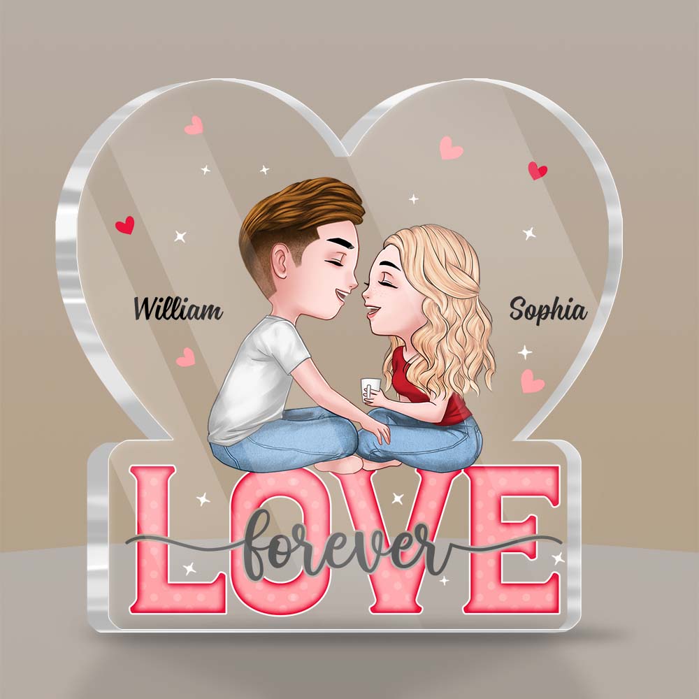 Personalized Couple Love Forever Heart Plaque 22806 Primary Mockup