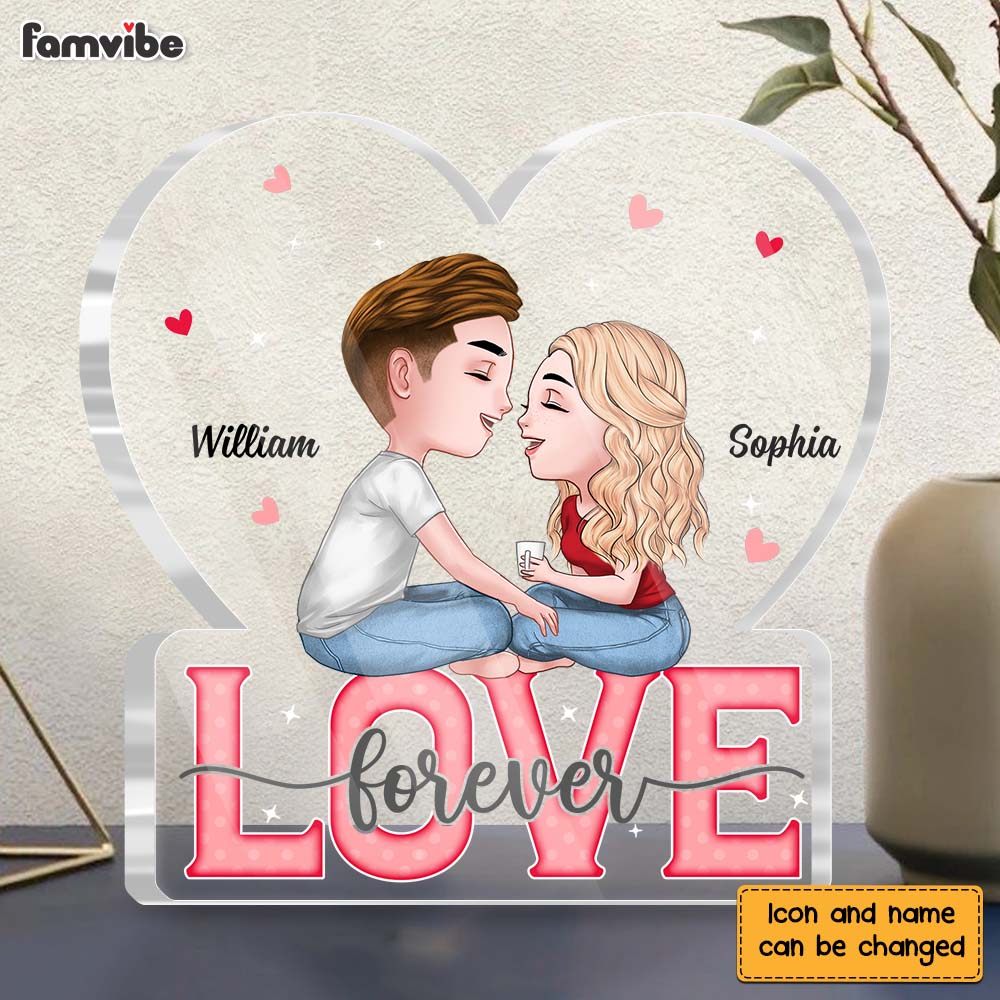 Personalized Couple Love Forever Heart Plaque 22806 Primary Mockup