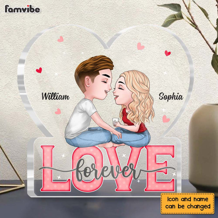 Personalized Couple Love Forever Heart Plaque 22806 1