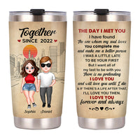 Personalized Couple The Day I Met You Steel Tumbler 22810 thumb 1