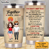 Personalized Couple The Day I Met You Steel Tumbler 22810 thumb 1