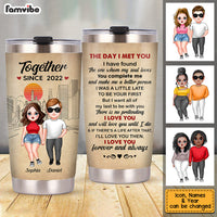 Personalized Couple The Day I Met You Steel Tumbler 22810 thumb 1