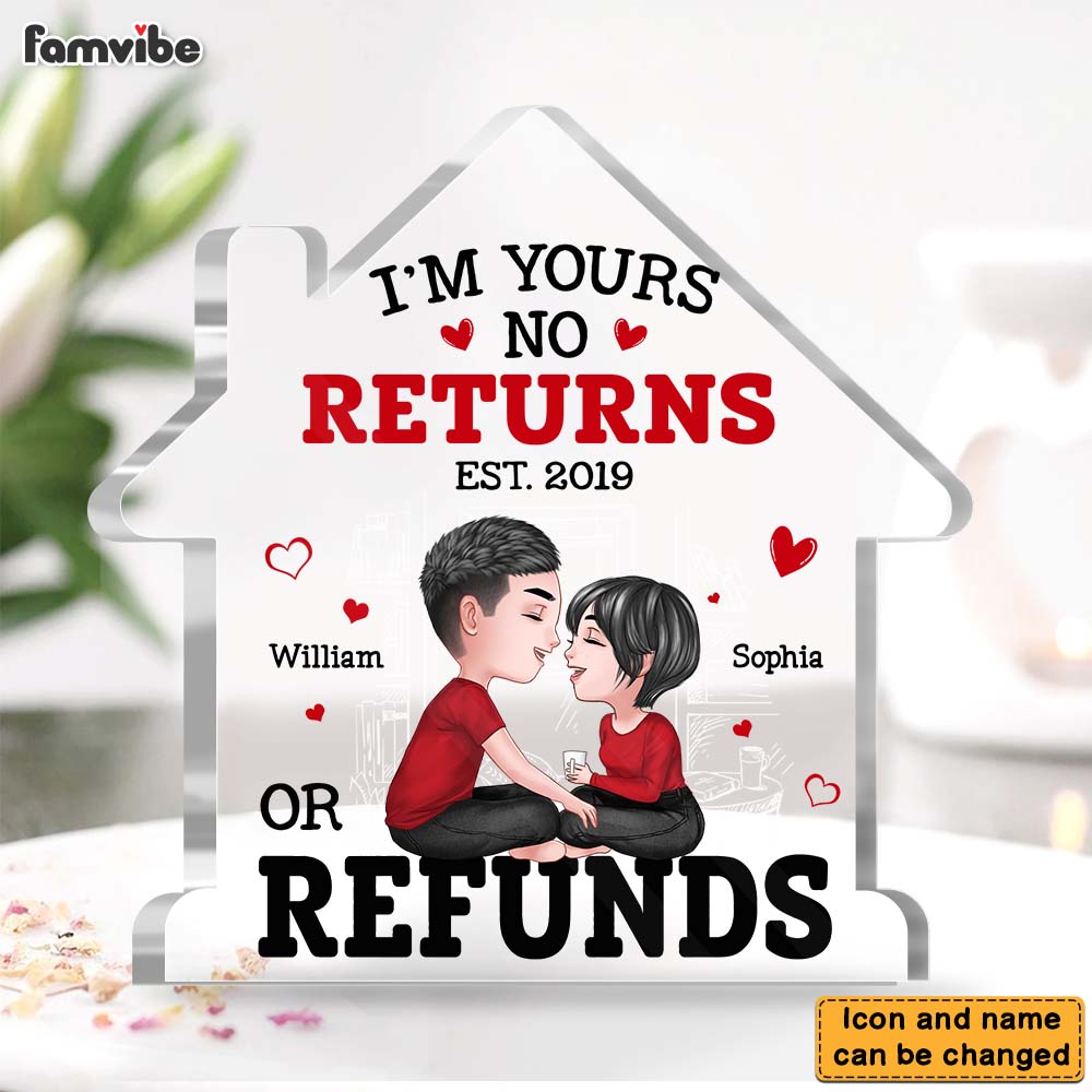 Personalized Couple I'm Yours No Returns Or Refunds Plaque 22814 Primary Mockup