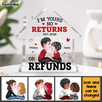 Personalized Couple I'm Yours No Returns Or Refunds Plaque 22814 thumb 1