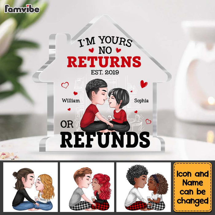 Personalized Couple I'm Yours No Returns Or Refunds Plaque 22814 1