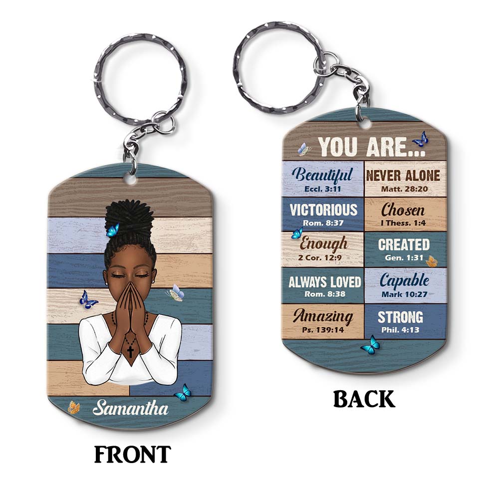 Personalized Bibble Verses You Are Aluminum Keychain NB262 30O47 Primary Mockup