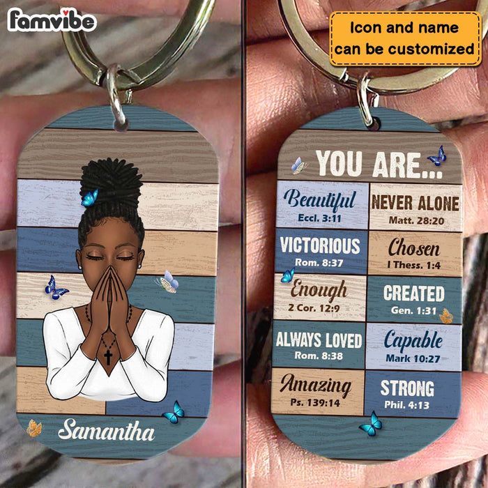 Personalized Bible Verses You Are Aluminum Keychain 22827 1