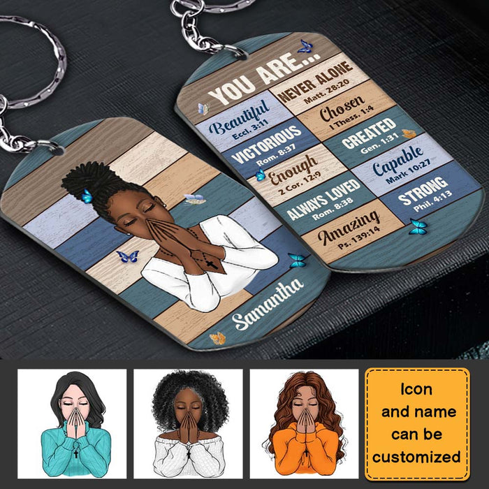 Personalized Bible Verses You Are Aluminum Keychain 22827 1