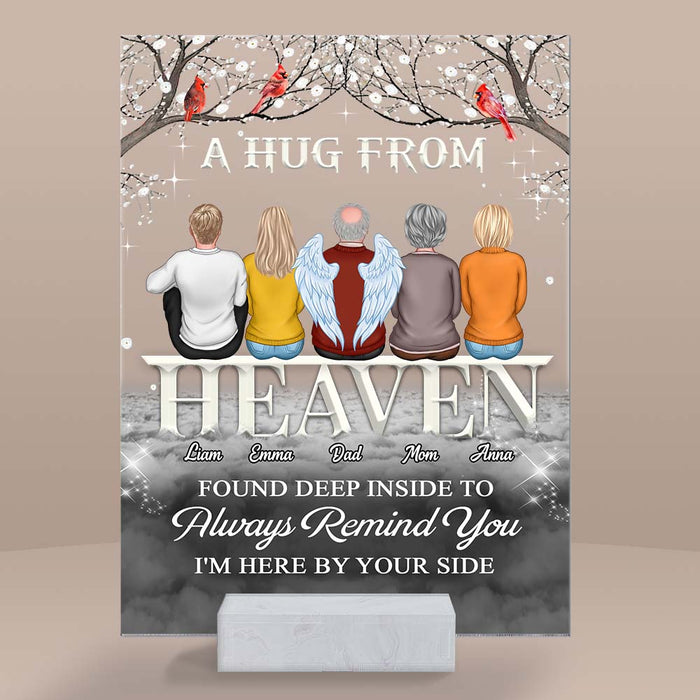Personalized A Hug From Heaven Memorial Cardinals Acrylic Plaque 22828 1
