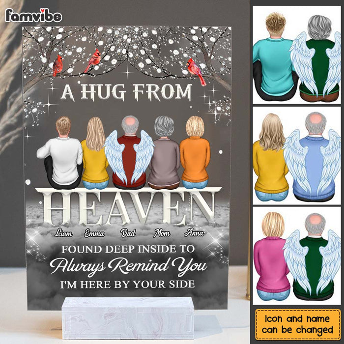 Personalized A Hug From Heaven Memorial Cardinals Acrylic Plaque 22828 1