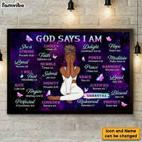 Personalized Daughter God Says I Am Bible Verses Poster 22831 thumb 1