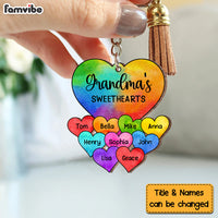 Personalized Grandma Sweethearts Wood Keychain 22835 thumb 1