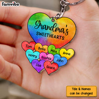 Personalized Grandma Sweethearts Wood Keychain 22835 thumb 1