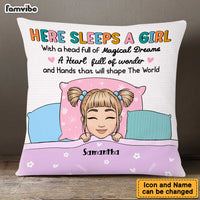 Personalized Granddaughter Here Sleeps A Girl Pillow 22840 thumb 1