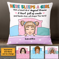 Personalized Granddaughter Here Sleeps A Girl Pillow 22840 thumb 1