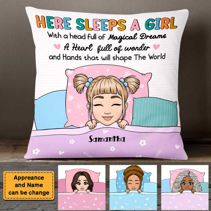 Personalized Granddaughter Here Sleeps A Girl Pillow 22840 1