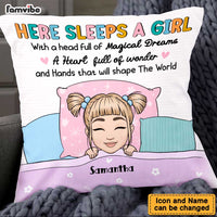 Personalized Granddaughter Here Sleeps A Girl Pillow 22840 thumb 1