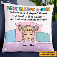 Personalized Granddaughter Here Sleeps A Girl Pillow 22840 thumb 1