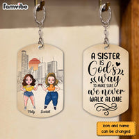 Personalized Sister Is God's Way Aluminum Keychain 22850 thumb 1