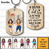 Personalized Sister Is God's Way Aluminum Keychain 22850 1
