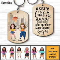 Personalized Sister Is God's Way Aluminum Keychain 22850 thumb 1