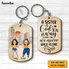 Personalized Sister Is God's Way Aluminum Keychain 22850 1