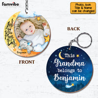 Personalized This Grandma Belongs to Elephant Wood Keychain 22861 thumb 1