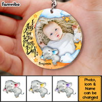 Personalized This Grandma Belongs to Elephant Wood Keychain 22861 thumb 1