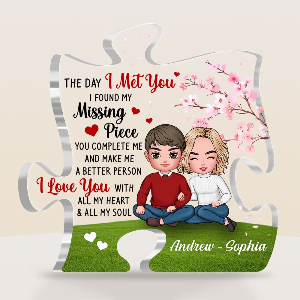 Personalized Couple You're My Missing Piece Plaque 22863 Primary Mockup