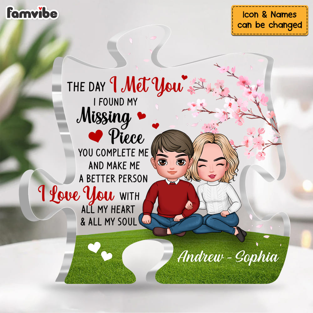Personalized Couple You're My Missing Piece Plaque 22863 Primary Mockup