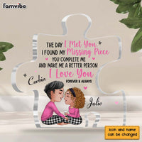 Personalized Couple Found My Missing Piece Plaque 22865 thumb 1