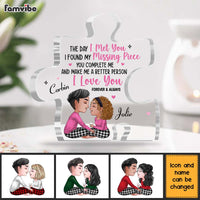 Personalized Couple Found My Missing Piece Plaque 22865 thumb 1