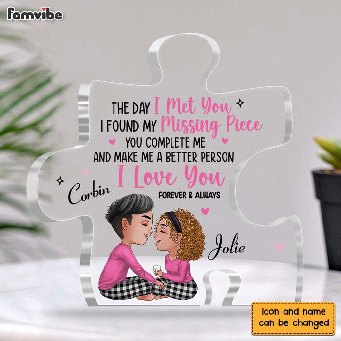 Personalized Couple Found My Missing Piece Plaque 22865 1