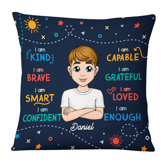 Personalized Grandson Affirmations I Am Kind Blessing Pillow 22874 1