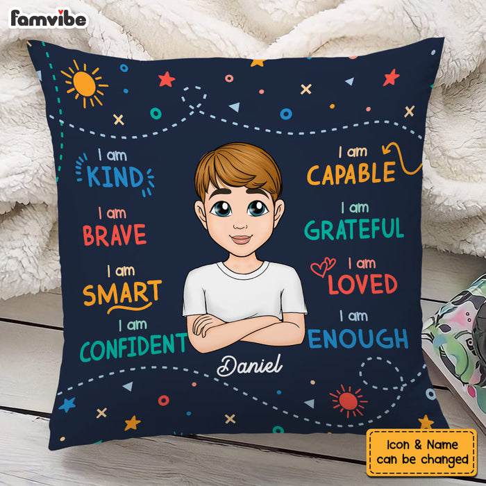 Personalized Grandson Affirmations I Am Kind Blessing Pillow 22874 1