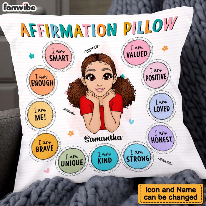 Personalized Gift For Granddaughter Affirmation I Am Kind Pillow 22875 1