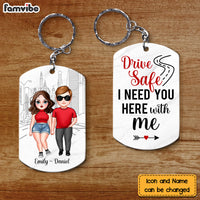 Personalized Couple Drive Safe Aluminum Keychain 22878 thumb 1