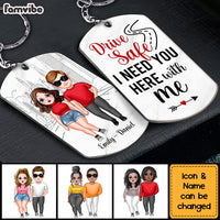 Personalized Couple Drive Safe Aluminum Keychain 22878 thumb 1