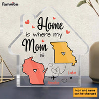 Personalized Long Distance Home Is Where My Mom Is Plaque 22879 thumb 1