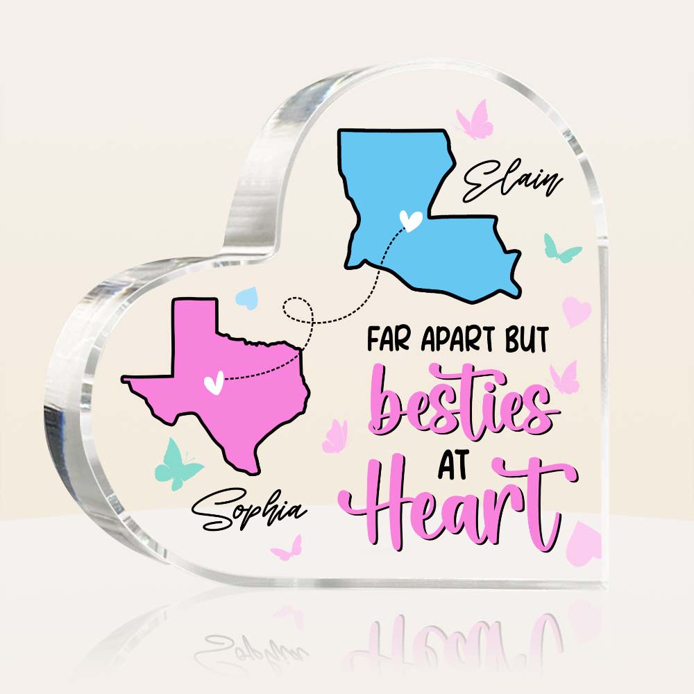 Personalized Friends At Heart Long Distance Acrylic Plaque 22886 Primary Mockup