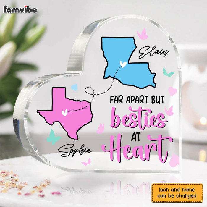 Personalized Friends At Heart Long Distance Acrylic Plaque 22886 1