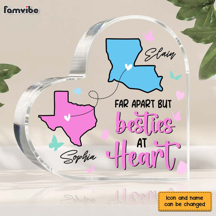 Personalized Friends At Heart Long Distance Acrylic Plaque 22886 1