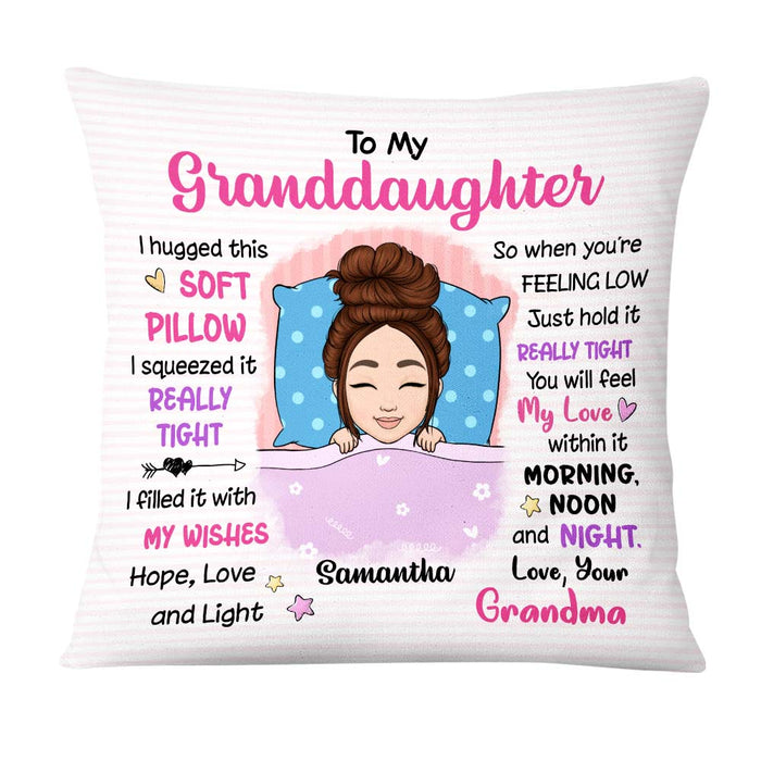 Personalized Granddaughter From Grandma I Hugged This Pillow 22894 1